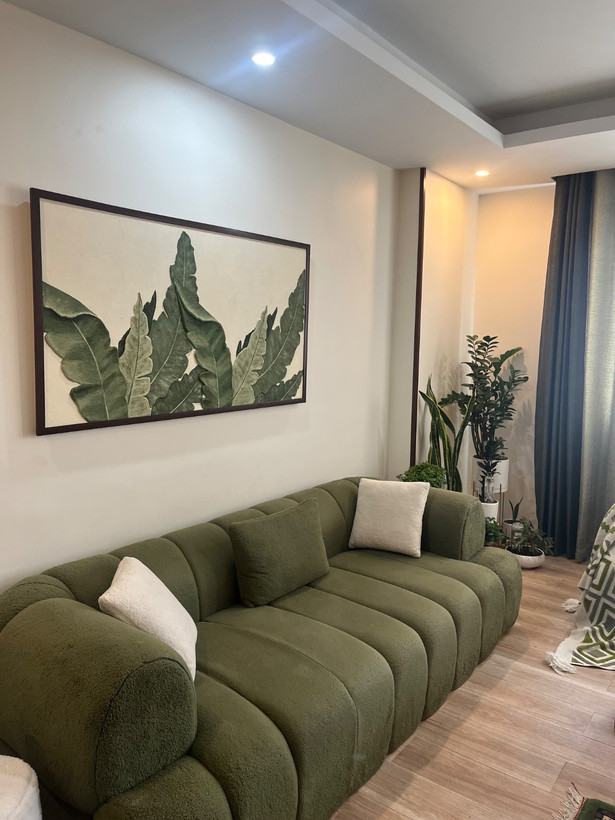 تابلو نقش برجسته برگ موز اجرای فوق تخصصی گالری جهان ابعاد 150*80 کد077